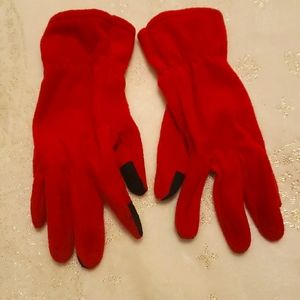 Red Soft Microfiber Gloves with Screen touch fingers